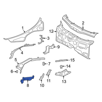 Porsche OE - Right Cowl Side Panel