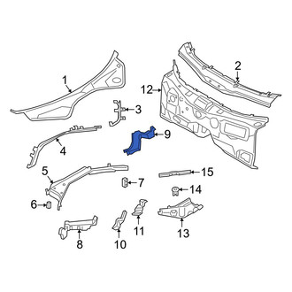Porsche OE - Left Cowl Side Panel