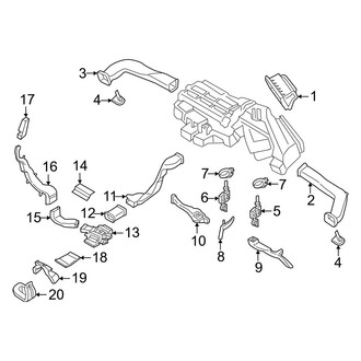 Porsche OE - Instrument Panel - Ducts