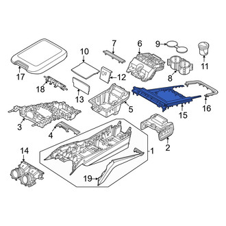 Porsche OE - Front Rearward Console Trim Panel