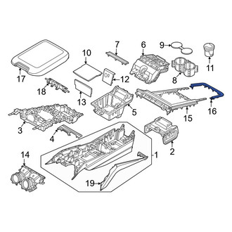 Porsche OE - Front Rearward Console Trim Panel