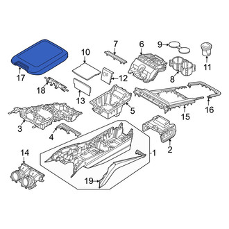 Porsche OE - Front Console Armrest