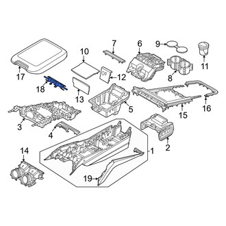 Porsche OE - Console Armrest Bracket