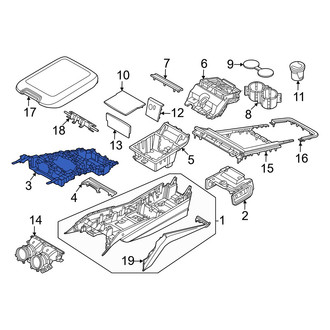 Porsche OE - Console Trim Panel Bracket