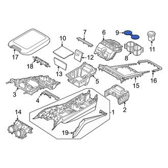Porsche OE - Rear Console Mat