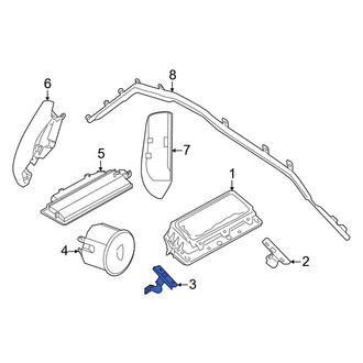 Porsche OE - Left Instrument Panel Air Bag Bracket