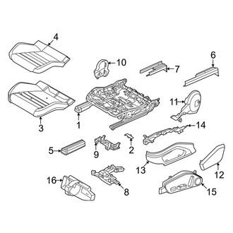 Porsche OE - Seats & Tracks - Driver Seat Components (Seat Cushion, Standard Seat)