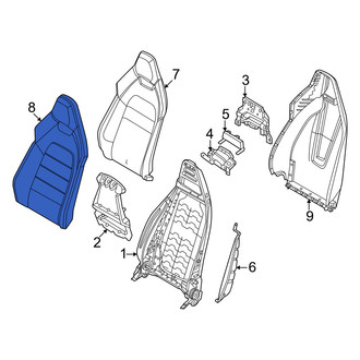 Porsche OE - Front Left Seat Back Cushion Cover