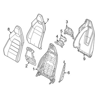 Porsche OE - Seats & Tracks - Driver Seat Components (Seat Back, Standard Seat)