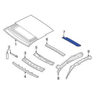 Porsche OE - Rear Inner Roof Header Panel
