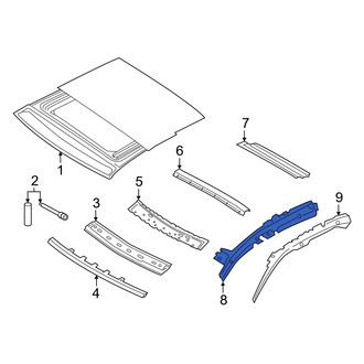 Porsche OE - Left Roof Side Rail
