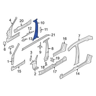Porsche OE - Left Inner Body B-Pillar