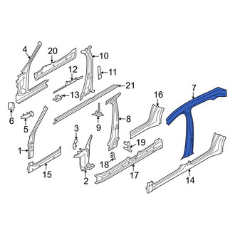 Porsche OE - Left Outer Body B-Pillar