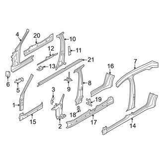 Porsche OE - Pillars, Rocker & Floor - Hinge Pillar