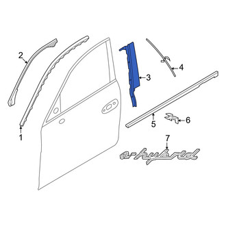 Porsche OE - Front Left Door Applique