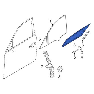 Porsche OE - Front Left Window Regulator Guide