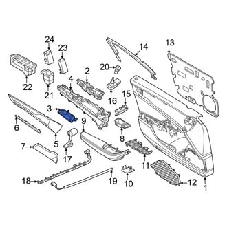 Porsche OE - Rear Right Inner Exterior Door Handle Cover