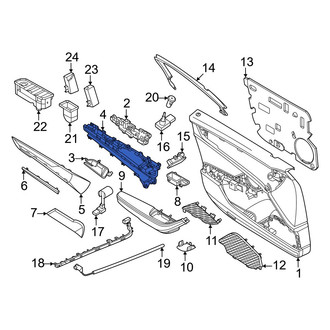 Porsche OE - Front Left Door Trim Molding Bracket