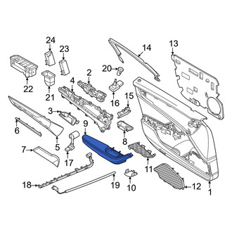 Porsche OE - Front Left Door Armrest