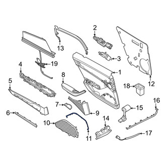 Porsche OE - Front Left Outer Door Trim Molding