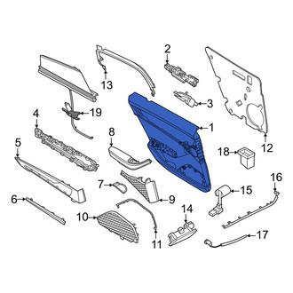 Porsche OE - Front Left Inner Door Interior Trim Panel