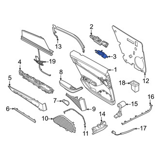 Porsche OE - Rear Left Inner Exterior Door Handle Cover