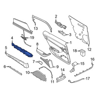 Porsche OE - Front Left Door Trim Molding Bracket