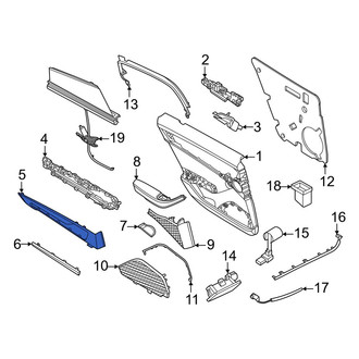 Porsche OE - Rear Right Upper Outer Door Trim Molding