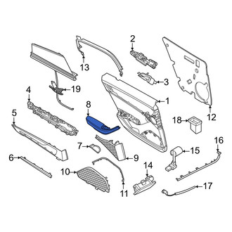 Porsche OE - Front Left Door Armrest