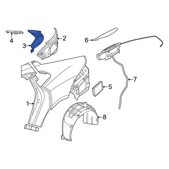 Porsche OE - Rear Left Tail Light Pocket