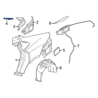 Porsche OE - Rear Left Tail Light Pocket Bracket