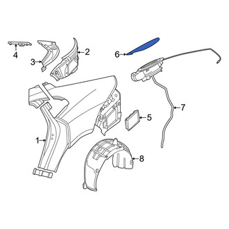 Porsche OE - Rear Fuel Filler Door