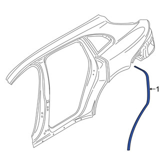 Porsche OE - Rear Left Side Body Trim Protector