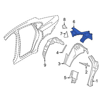 Porsche OE - Rear Left Upper Quarter Panel Reinforcement