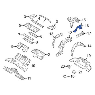 Porsche OE - Left Frame Stiffener Bracket