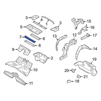 Porsche OE - Rear Lower Floor Pan Crossmember