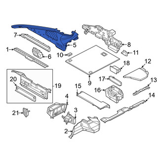 Porsche OE - Left Package Tray Trim Bracket