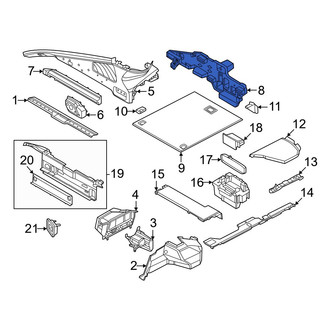 Porsche OE - Left Package Tray Bracket
