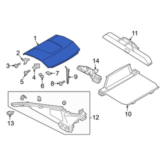 Porsche OE - Rear Left Rearward Package Tray