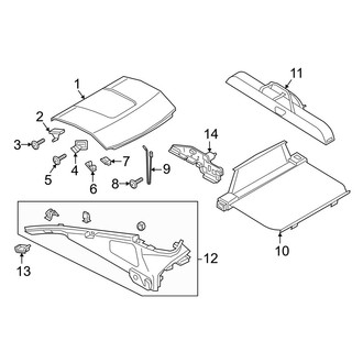Porsche OE - Rear Body & Floor - Package Shelf Trim