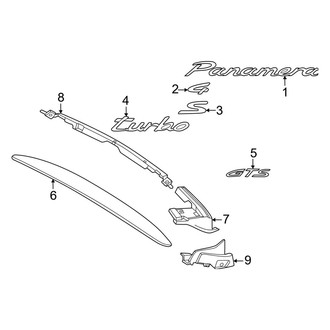 Porsche OE - Lift Gate - Exterior Trim