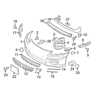 Porsche OE - Front Bumper & Grille - Bumper & Components (FULL HYBRID EV-GAS (FHEV))