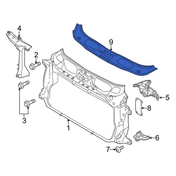 Radiator Support Access Cover