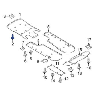 Porsche OE - Radiator Support Splash Shield Screw