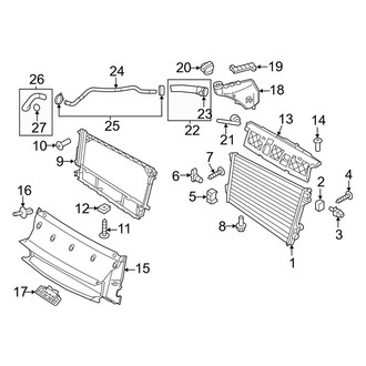 Porsche OE - Cooling - Radiator & Components (Main, Radiator & Related Parts), (FULL HYBRID EV-GAS (FHEV))