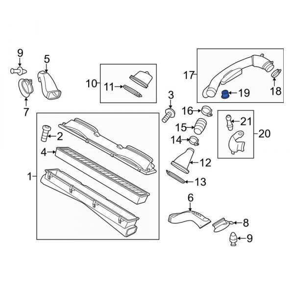 Engine Air Intake Hose Grommet