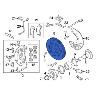 Porsche OE - Front Right Disc Brake Rotor