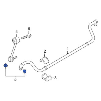Porsche OE - Front Suspension Stabilizer Bar Link Nut