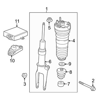 Porsche OE - Front Suspension - Struts & Components (With Auto Leveling System), (FULL HYBRID EV-GAS (FHEV))