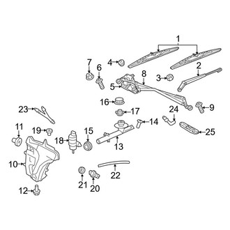 Porsche OE - Windshield - Wiper & Washer Components